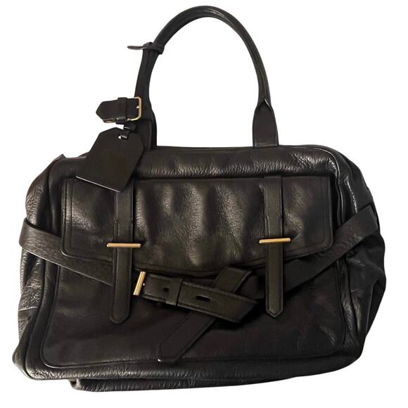 Reed Krakoff Top Handle Black Leather Bag Tote Bag with dust bag - Picture 1 of 16